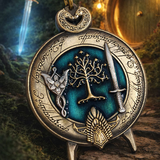 Middle-earth Double-Sided Necklace Hobbit & LOTR Inspired Pendant
