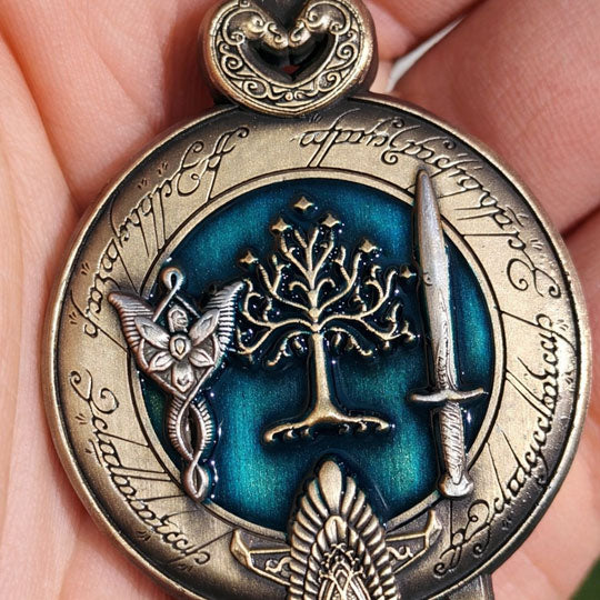 Middle-earth Double-Sided Necklace Hobbit & LOTR Inspired Pendant